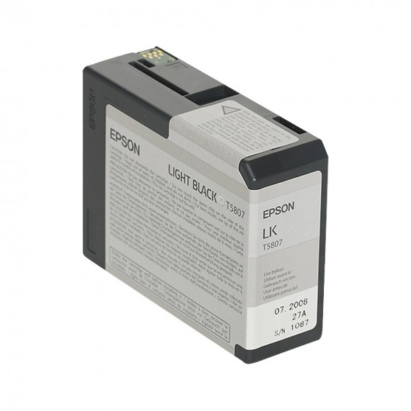 Epson Light Black Ink for 3800 & 3880 Printers - 80ml - T5807